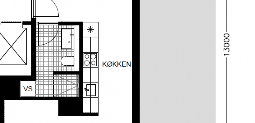 2 værelses lejlighed lige ved Jægersborggade