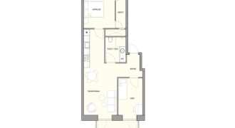 1650 – Lys 3 værelses lejlighed med sydvendt altan
